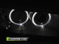 Mobile Preview: LED Tagfahrlicht Angel Eyes Scheinwerfer für BMW 3er F30/F31 11-15 schwarz